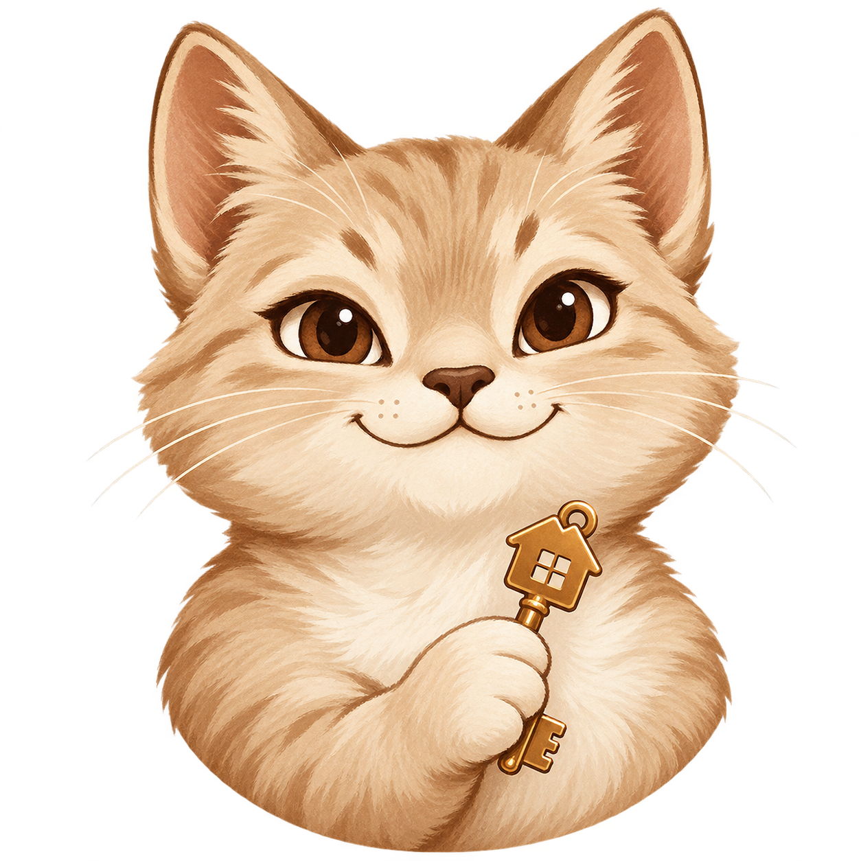 Кот Kotagent с ключом от дома